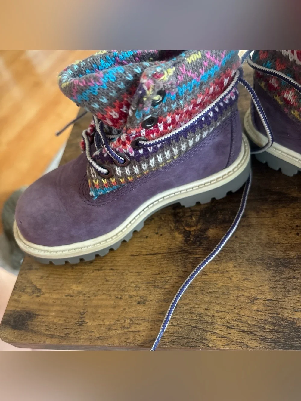 Timberland Earth Keeper Purple Boots Toddler 9, Model 9785R
